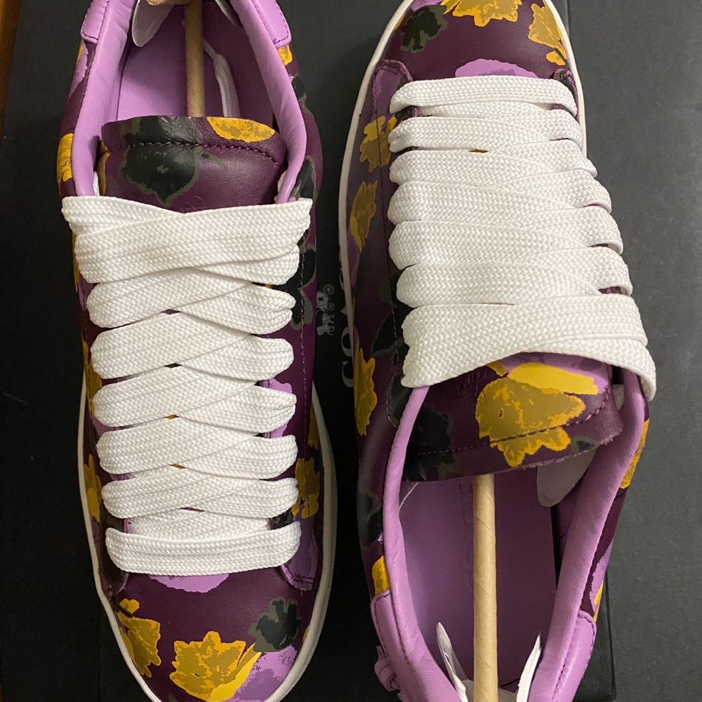 Coach- plum wildflower sneakers